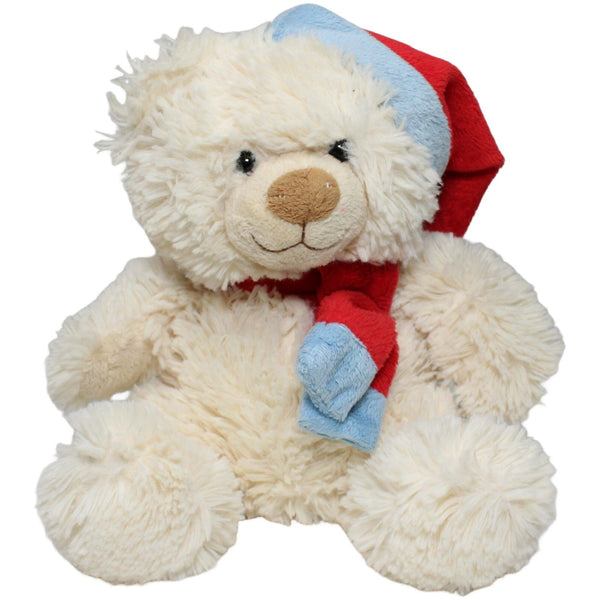 Teddy mit roter Mütze & Schal, beige