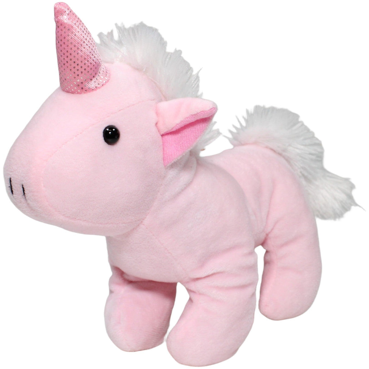 123000023340 Woolworth Kuschel Woolies, stehendes rosa Einhorn Kuscheltier Kumpel Leo 23cm _Wieder Da_ ebay - stofftiere
