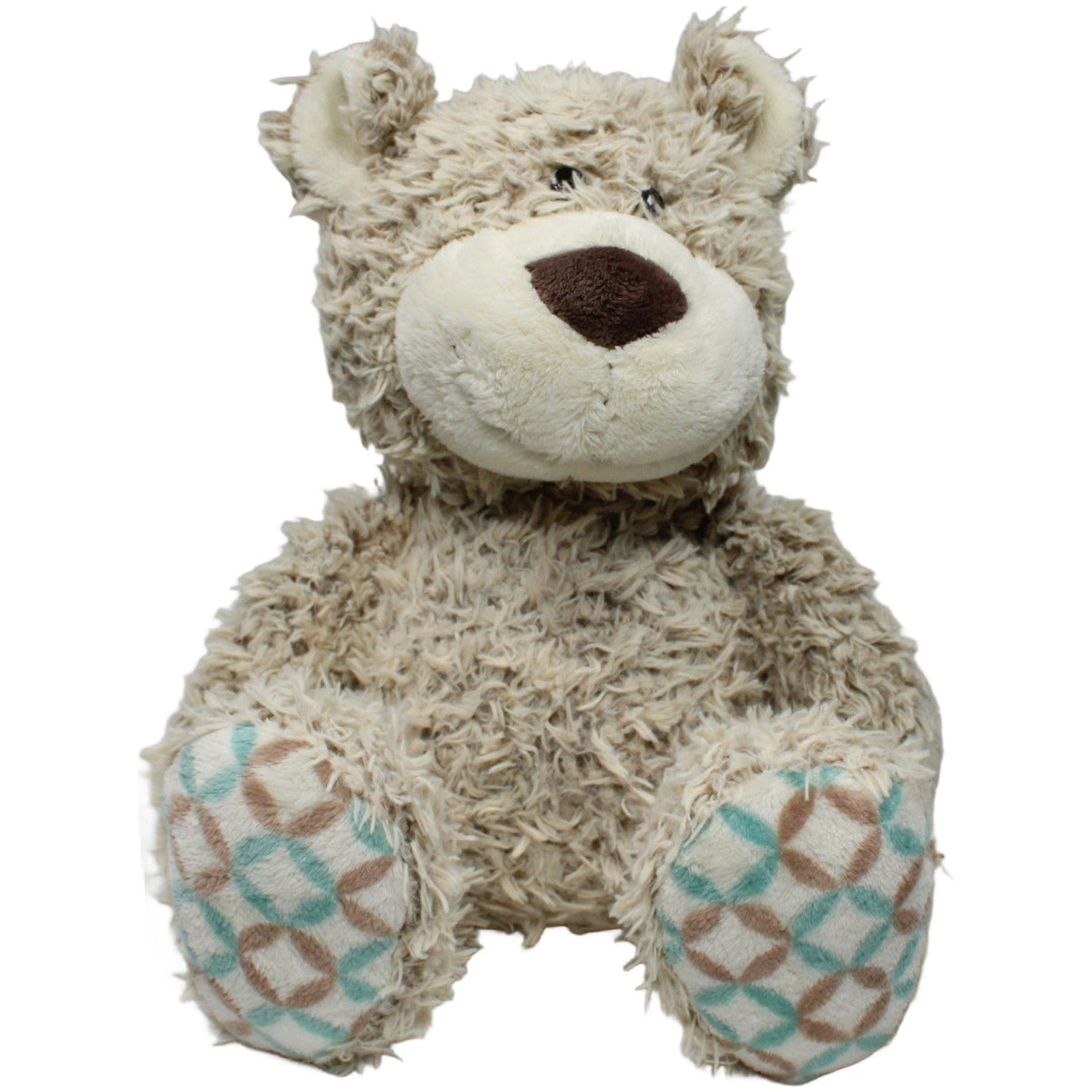 123000023360 NICI Schlenker Bär mit Muster auf den Füßen, groß Kuscheltier Kumpel Leo 38cm Beige Bär