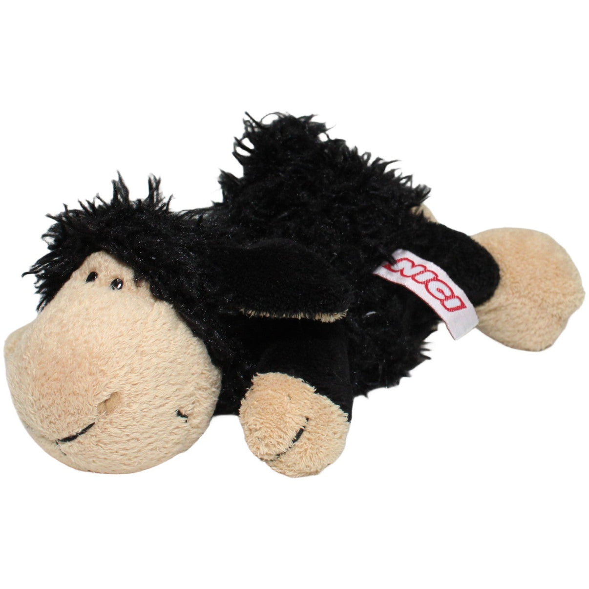 123000023383 NICI Schaf schwarz, liegend Kuscheltier Kumpel Leo 22cm _Vintage_ _Wieder Da_