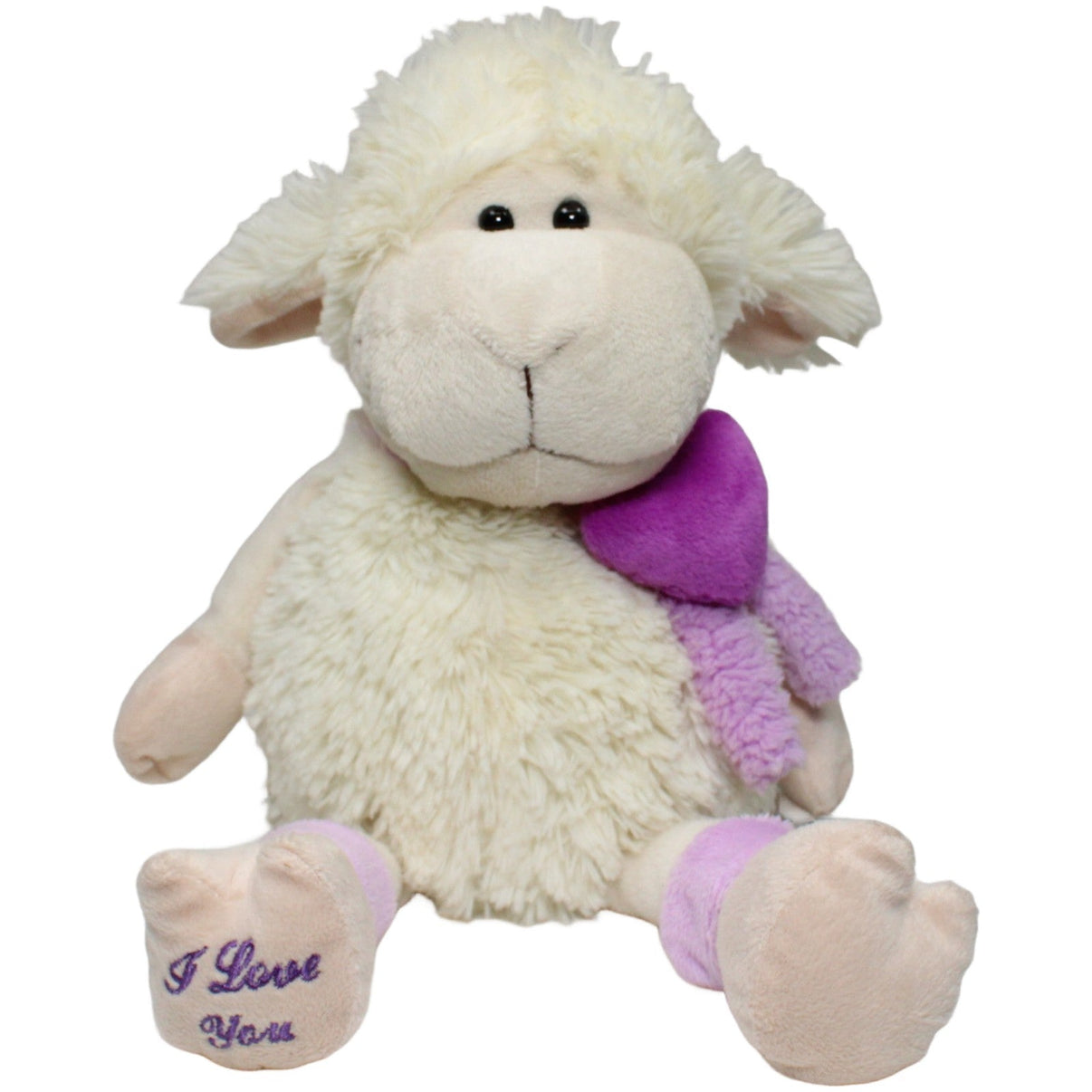 123000023397 Morgenroth Großes Schlenker Schaf mit "I Love You" auf dem Fuß Kuscheltier Kumpel Leo 35cm Beige ebay - stofftiere