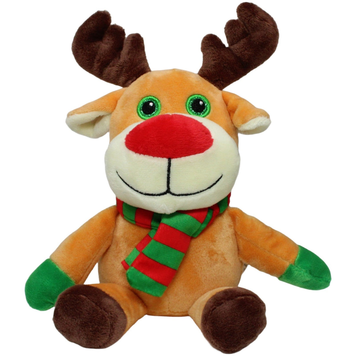 123000023435 Windel Süßes Rentier mit Schal und roter Nase Kuscheltier Kumpel Leo 22cm Braun ebay - 20 - stofftiere
