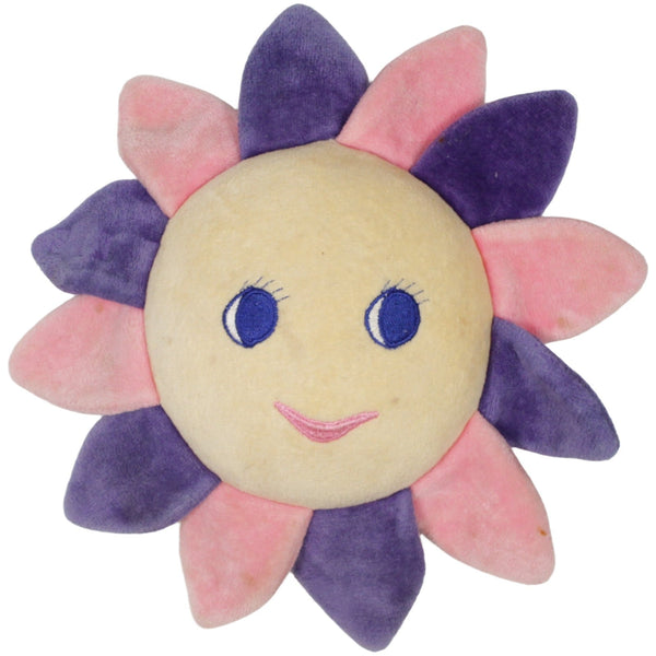 Sonne mit Gesicht, rosa-lila