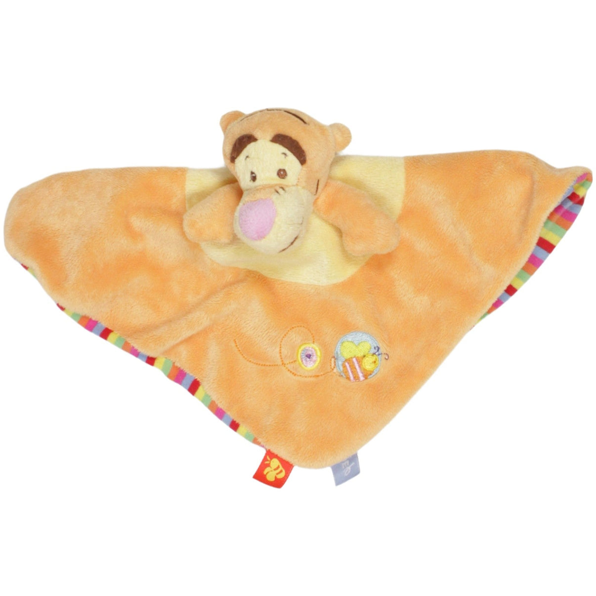 123000023539 Nicotoy Disney Baby, Tigger aus Winnie Puuh Schmusetuch mit Fingerpuppe Kumpel Leo 25cm _Wieder Da_ Charakter