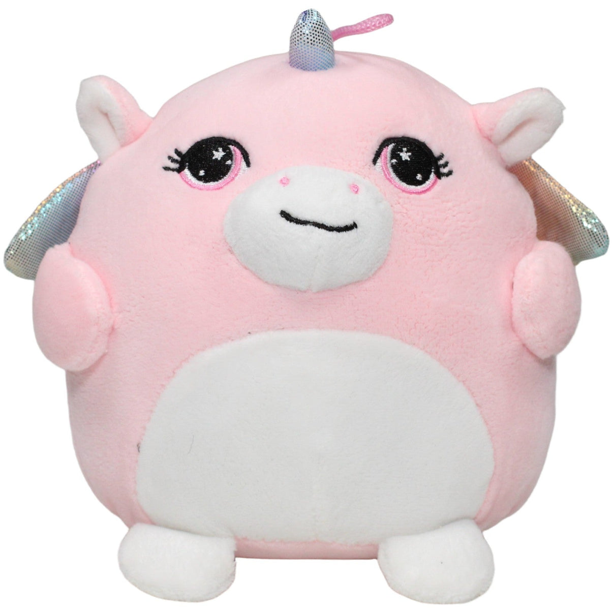 123000023666 FLOTI Flos Toys, rundes rosa Einhorn mit Flügeln Kuscheltier Kumpel Leo 16cm ebay - stofftiere Einhorn