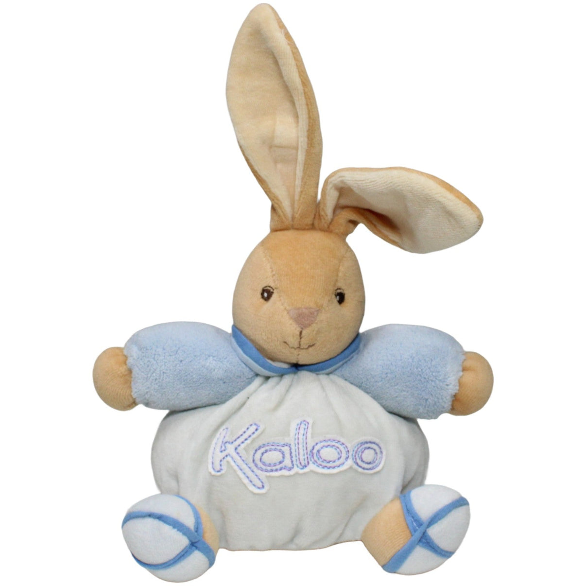 123000023717 Kaloo Süßer dicker Hase, blau Kuscheltier Kumpel Leo 18cm Beige Blau