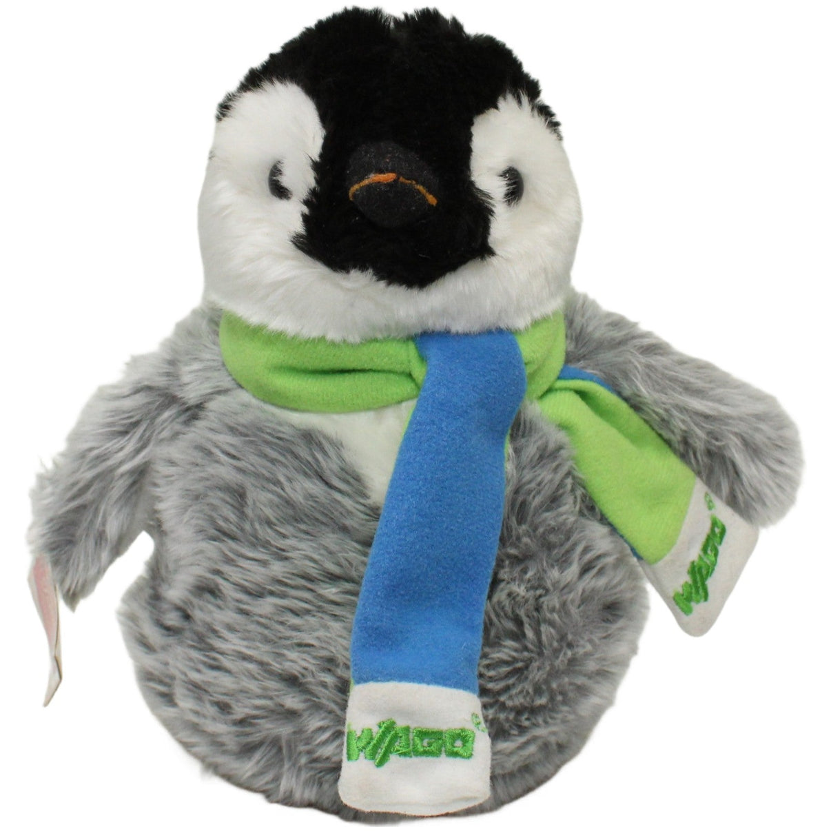123000023766 Teddy - Hermann WAGO, Süßer Pinguin mit Schal Kuscheltier Kumpel Leo 22cm ebay - neu - stofftiere Grau