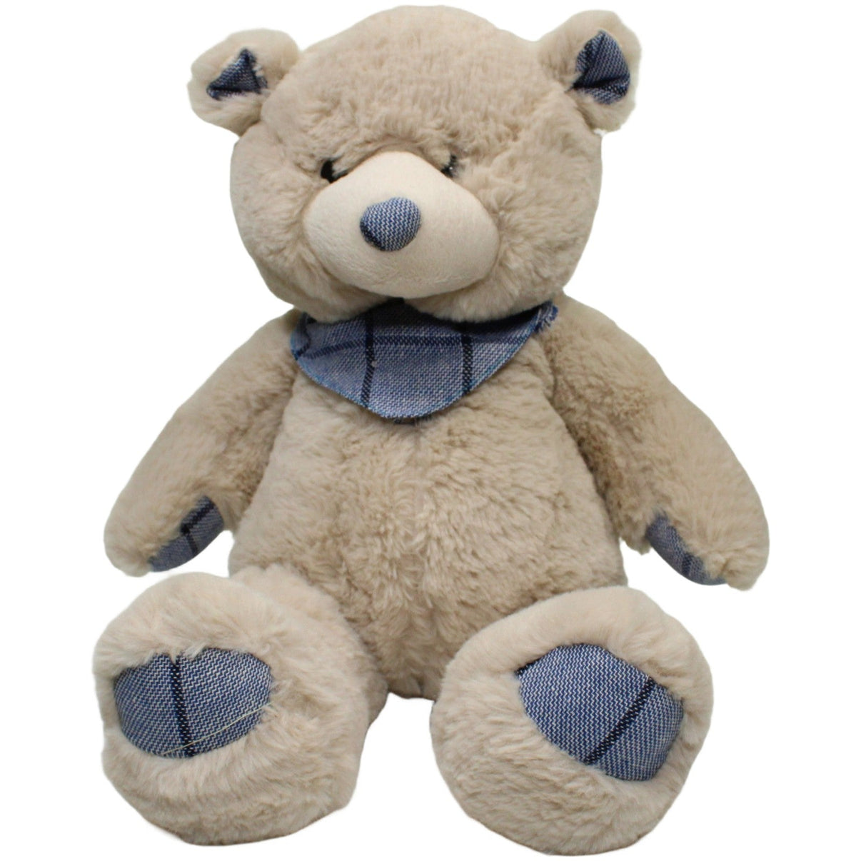 123000023770 TEDI Kuschelfreund XL Teddybär mit blauem Halstuch Kuscheltier Kumpel Leo 45cm Beige Blau