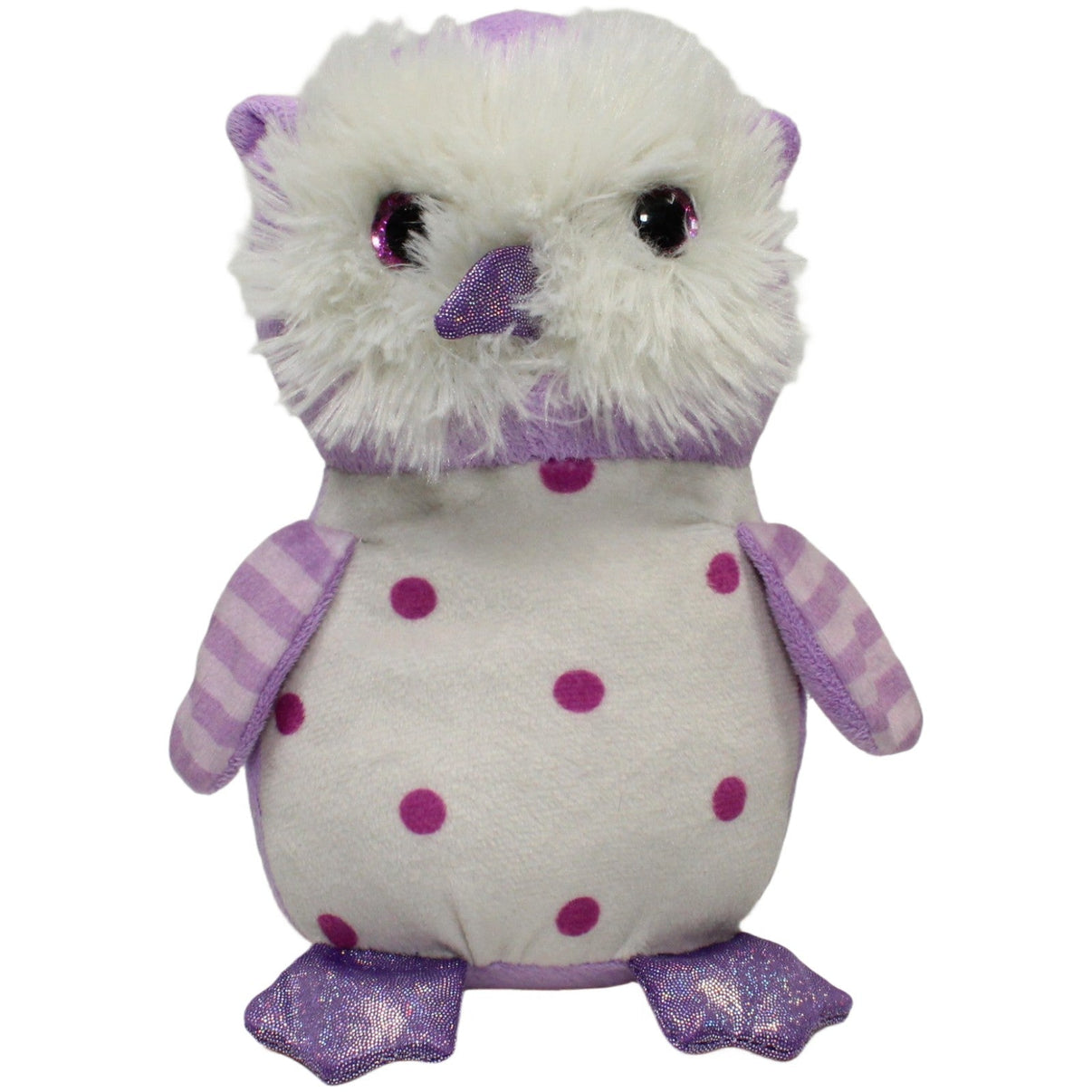 123000023779 Rasehorn Lila Eule mit Glitzeraugen und Punkten Kuscheltier Kumpel Leo 23cm ebay - stofftiere Gebraucht
