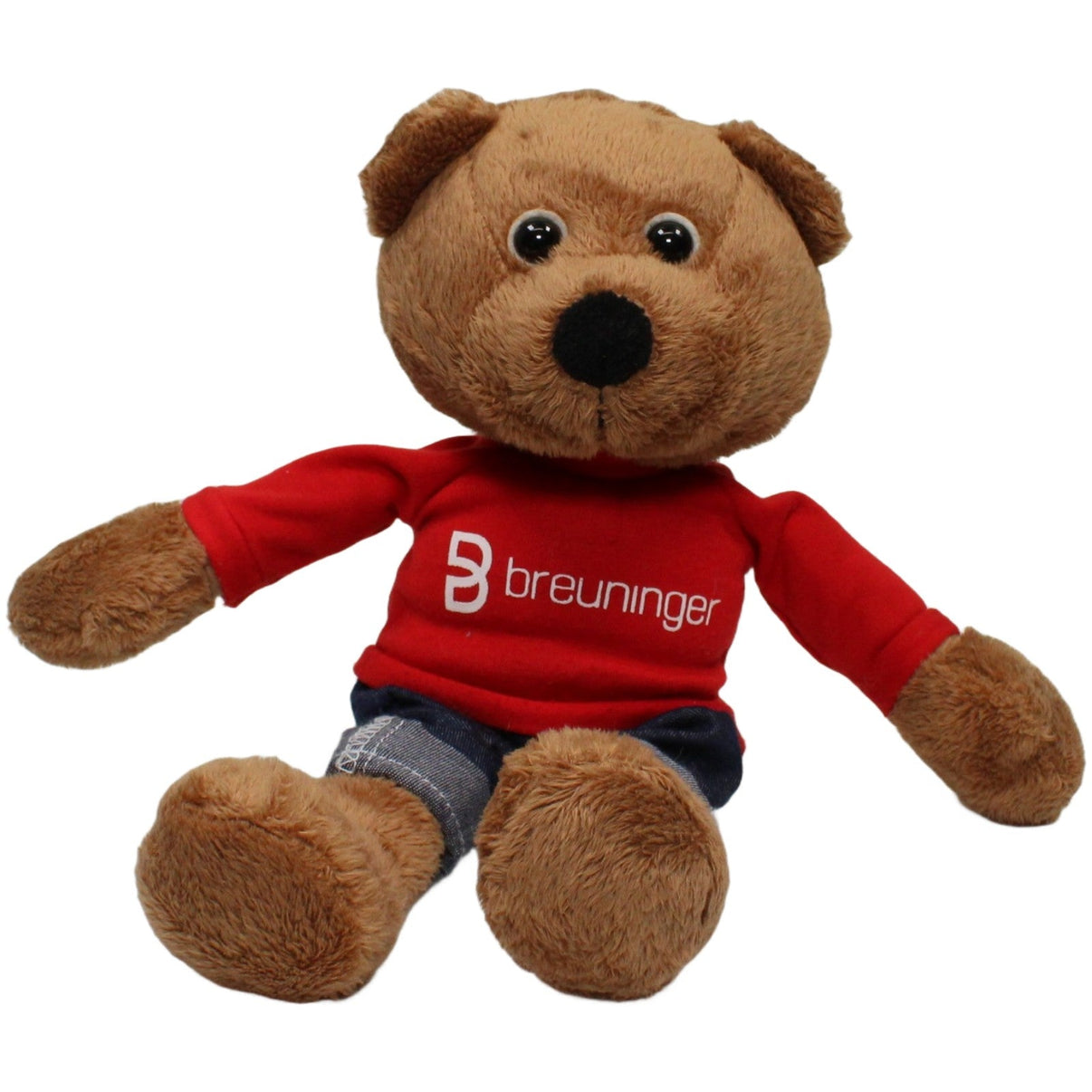 123000023801 Breuninger Schlenker Teddybär mit Kleidung Kuscheltier Kumpel Leo 30cm Blau Braun