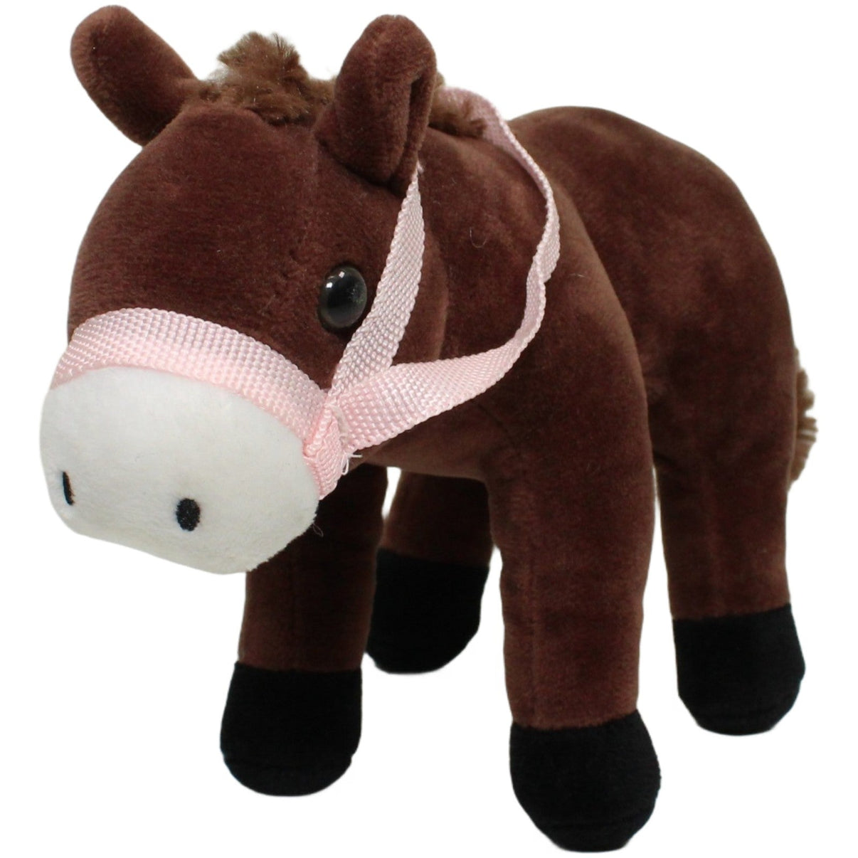 123000023868 Unbekannt Braunes Pferd mit rosa Zügeln Kuscheltier Kumpel Leo 22cm Braun ebay - stofftiere