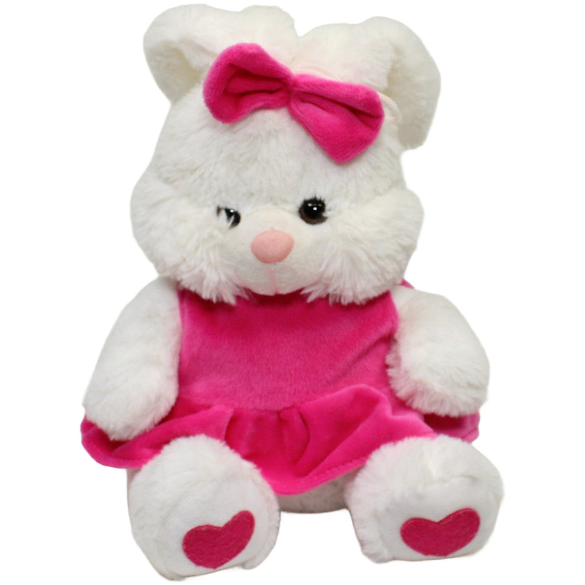123000023873 Halley Weißer Hase mit pinkem Kleid und Schleife Kuscheltier Kumpel Leo 24cm ebay - stofftiere Gebraucht