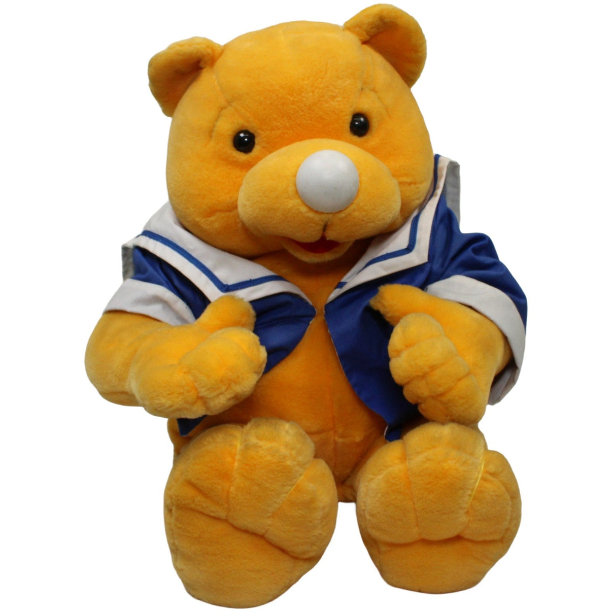 123000023981 Unbekannt XL gelber Bär in Matrosen - Outfit Kuscheltier Kumpel Leo 48cm Blau Bär