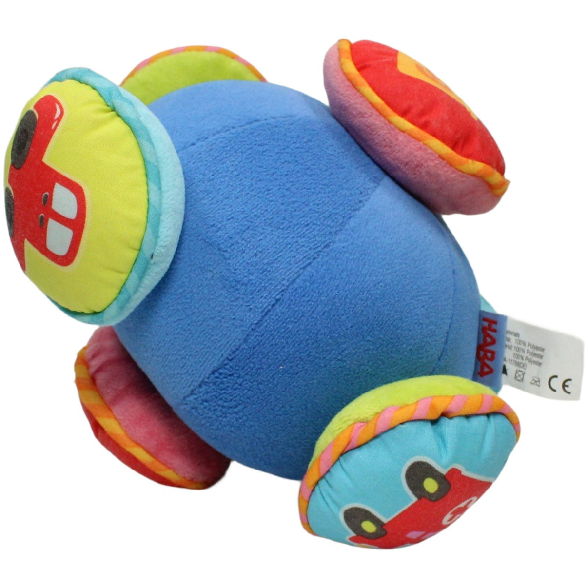 123000024005 HABA Fahrzeuge mit Quitscher, Rassel & Knisterpapier Activity - Ball Kumpel Leo 17cm Activity - Ball Blau