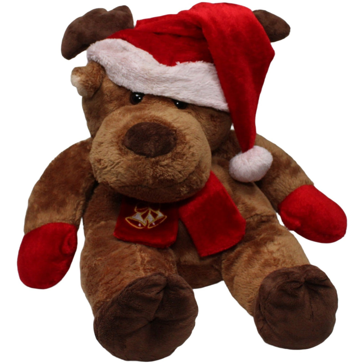 123000024014 Unbekannt Weihnachtlicher XL Schlenker Elch mit Zipfelmütze & Schal Kuscheltier Kumpel Leo 50cm Braun ebay - 20 - stofftiere