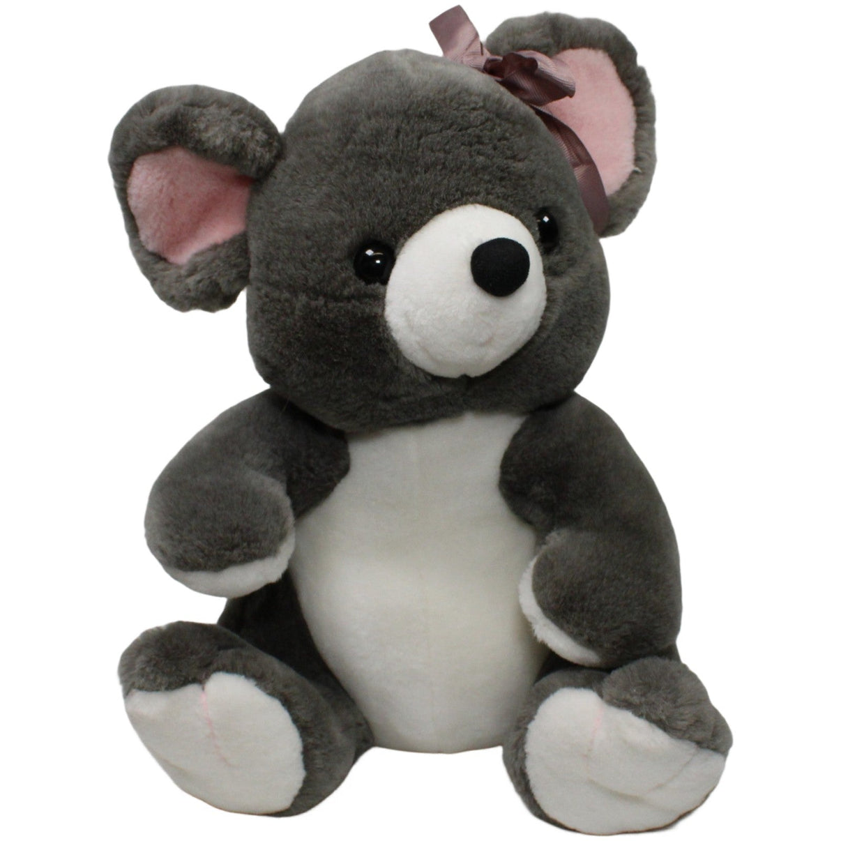 123000024060 Unbekannt Großer graue Maus mit weißem Bauch, sitzend Kuscheltier Kumpel Leo 35cm ebay - stofftiere Gebraucht