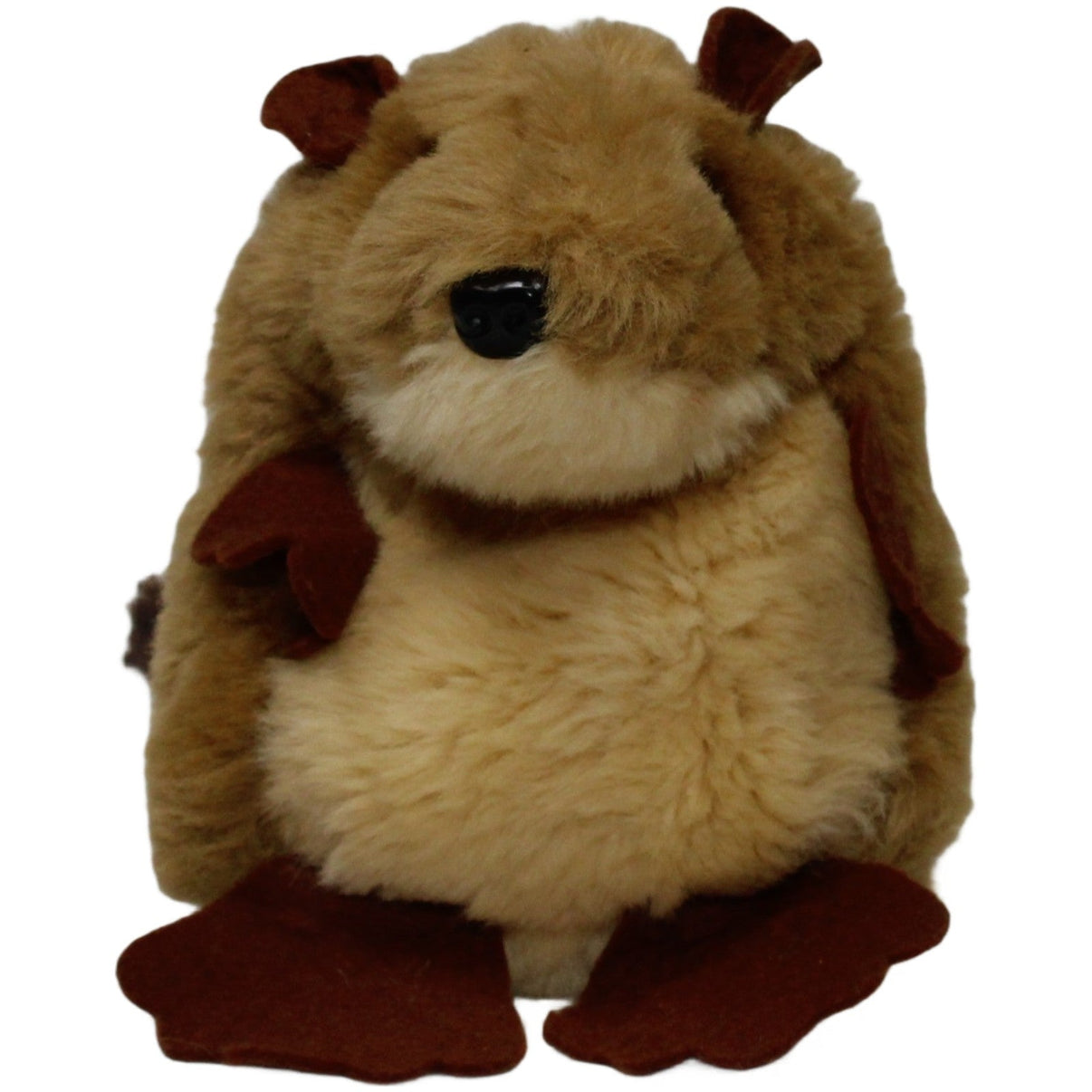 123000024069 Förster & Vachenauer Frosch und Freunde Maus, braun Kuscheltier Kumpel Leo 18cm _Vintage_ Beige