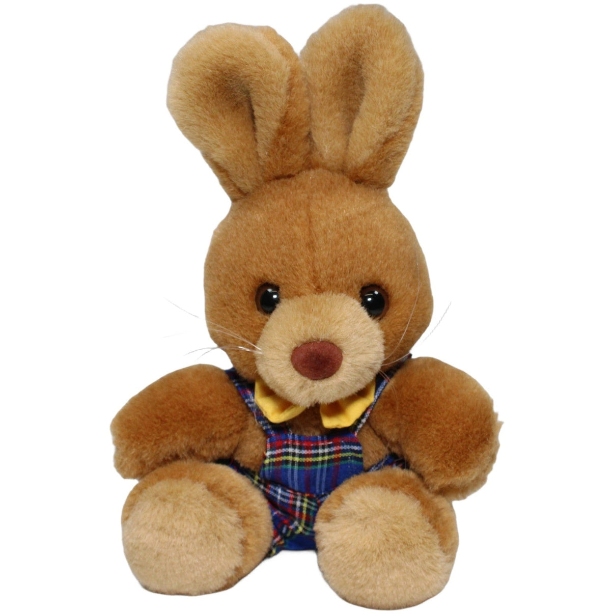 123000024108 Quelle Hase mit Fliege in Latzhose, sitzend Kuscheltier Kumpel Leo 20cm Blau Braun