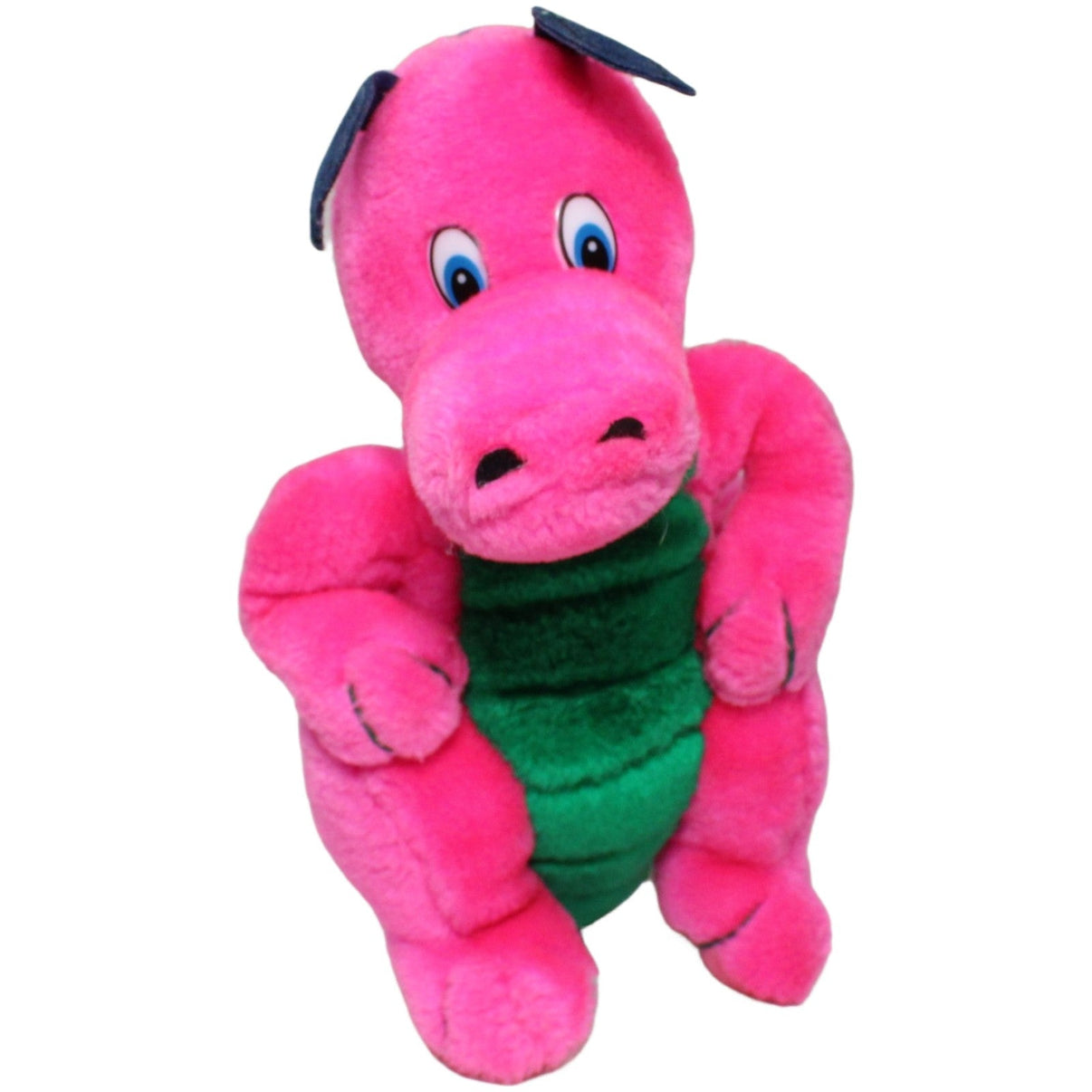 123000024117 inter - präsent Pinker Drache mit grünem Bauch Kuscheltier Kumpel Leo 25cm _Vintage_ Drache