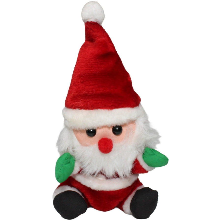 Sitzender Weihnachtsmann mit aufgestellter Mütze