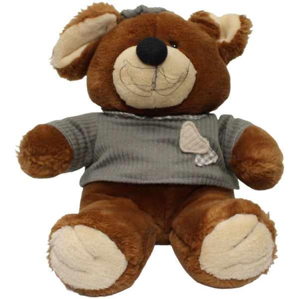 Braune Maus mit Shirt & kleiner Mütze