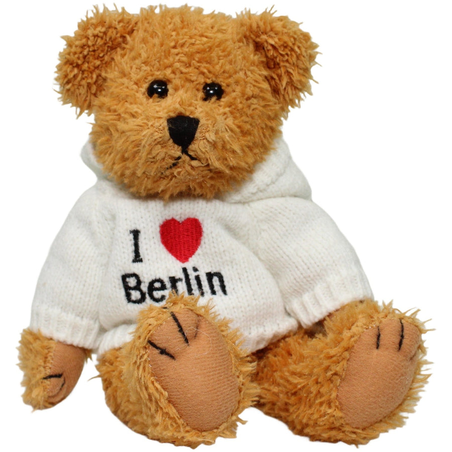 Teddy mit weißem Hoodie "I ❤ Berlin"
