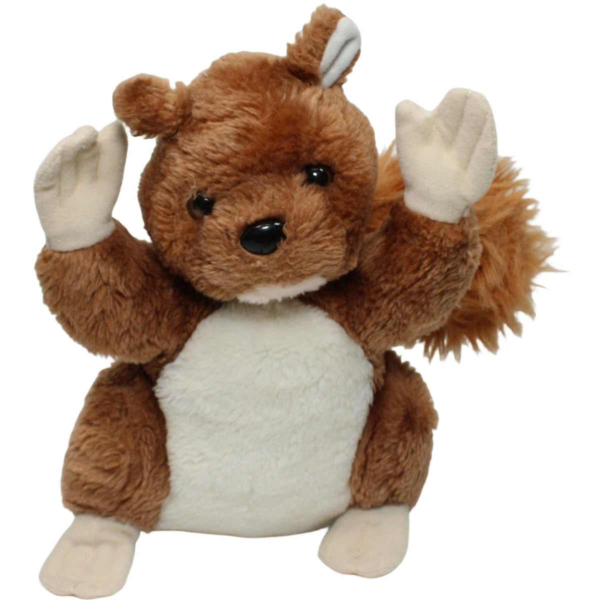 123000024827 Unbekannt Niedliches Eichhörnchen mit erhobenen Händen Kuscheltier Kumpel Leo 24cm Braun ebay-stofftiere