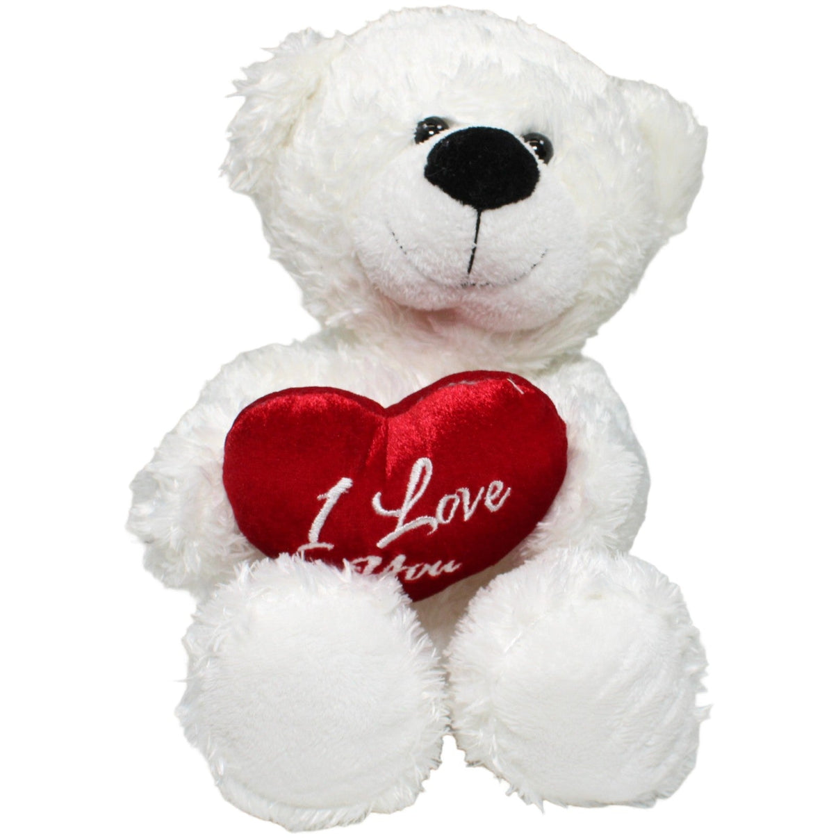 123000024867 Aurora Süßer weißer Schlenker-Teddybär mit rotem Herz "I Love You" Kuscheltier Kumpel Leo 33cm ebay-20-stofftiere Gebraucht