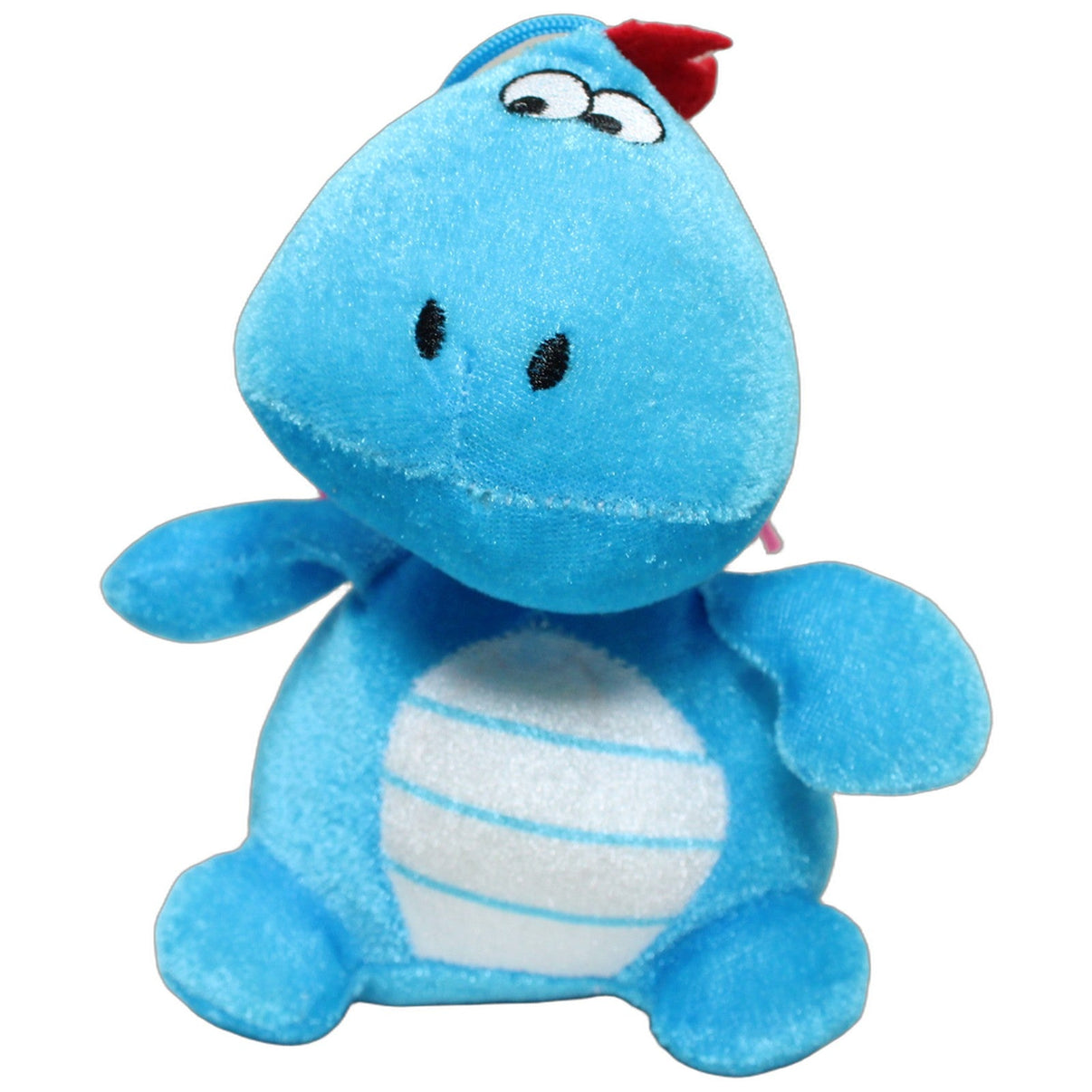 123000024916 FLOTI Flos Toys, kleiner blauer Drache mit rosa Flügel Kuscheltier Kumpel Leo 15cm Blau Drache