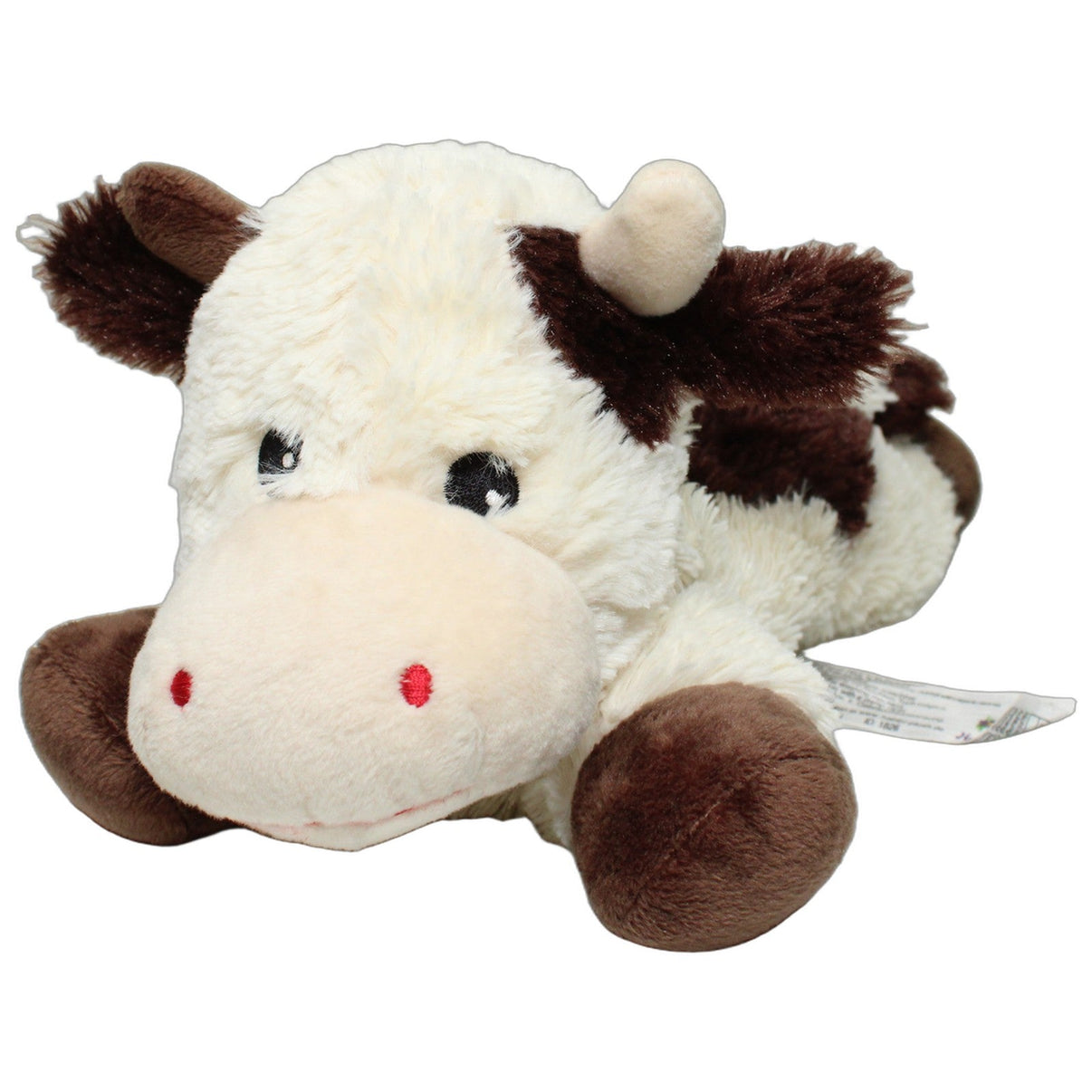 123000024919 Habibi Plush Niedliche Kuh, liegend Wärmestofftier Kumpel Leo 30cm Beige Braun