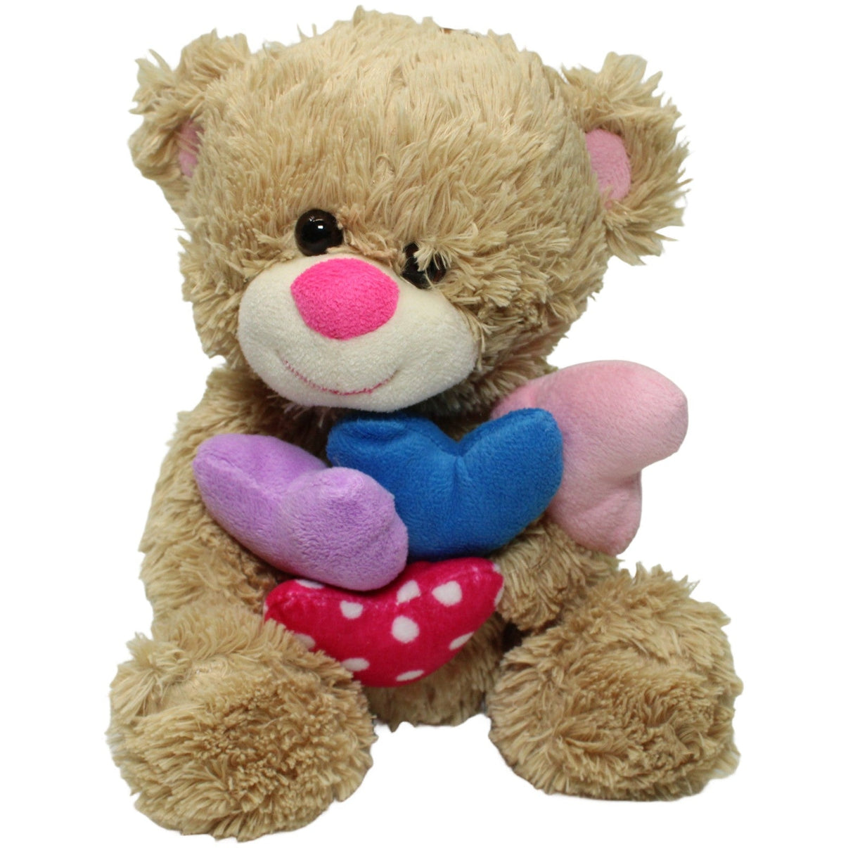 123000024934 Landahl & Baumann Süßer Teddybär mit mehreren Herzen Kuscheltier Kumpel Leo 25cm Beige ebay-stofftiere