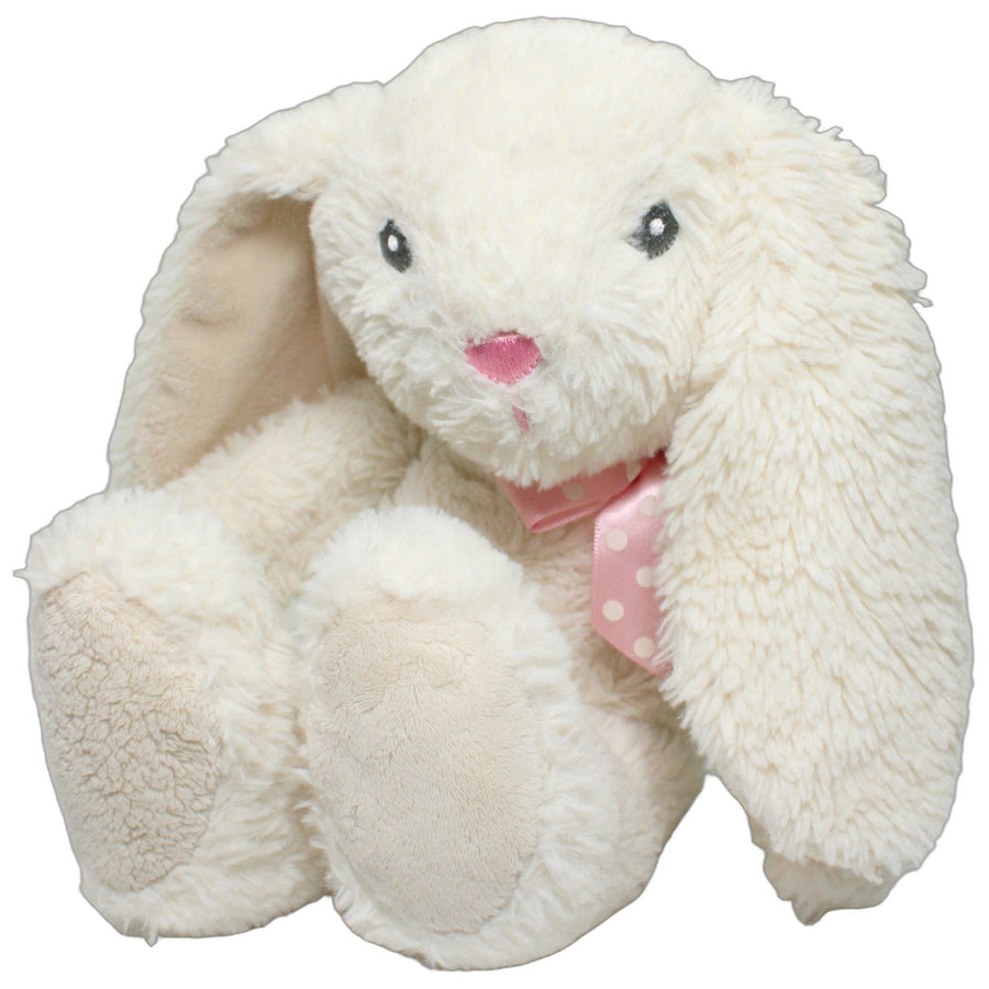 Großer weißer Schlenker Hase mit rosa Schleife