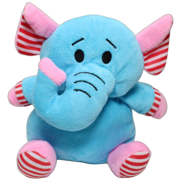 Blauer Elefant mit gestreiften Ohren & Füßen