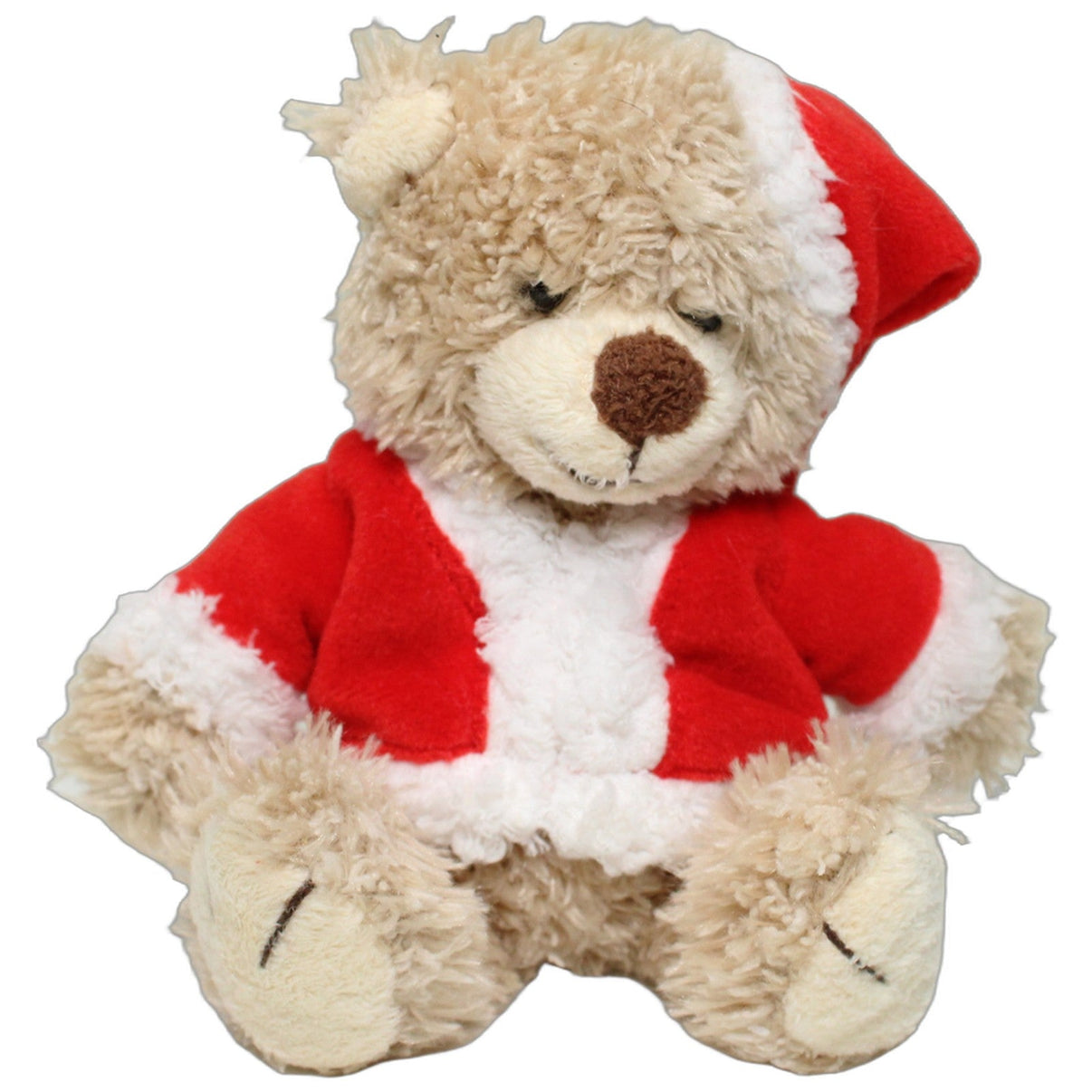 123000024964 Rudolf Schaffer Collection neckermann, Teddy als Weihnachtsmann Kuscheltier Kumpel Leo 20cm Beige ebay-stofftiere