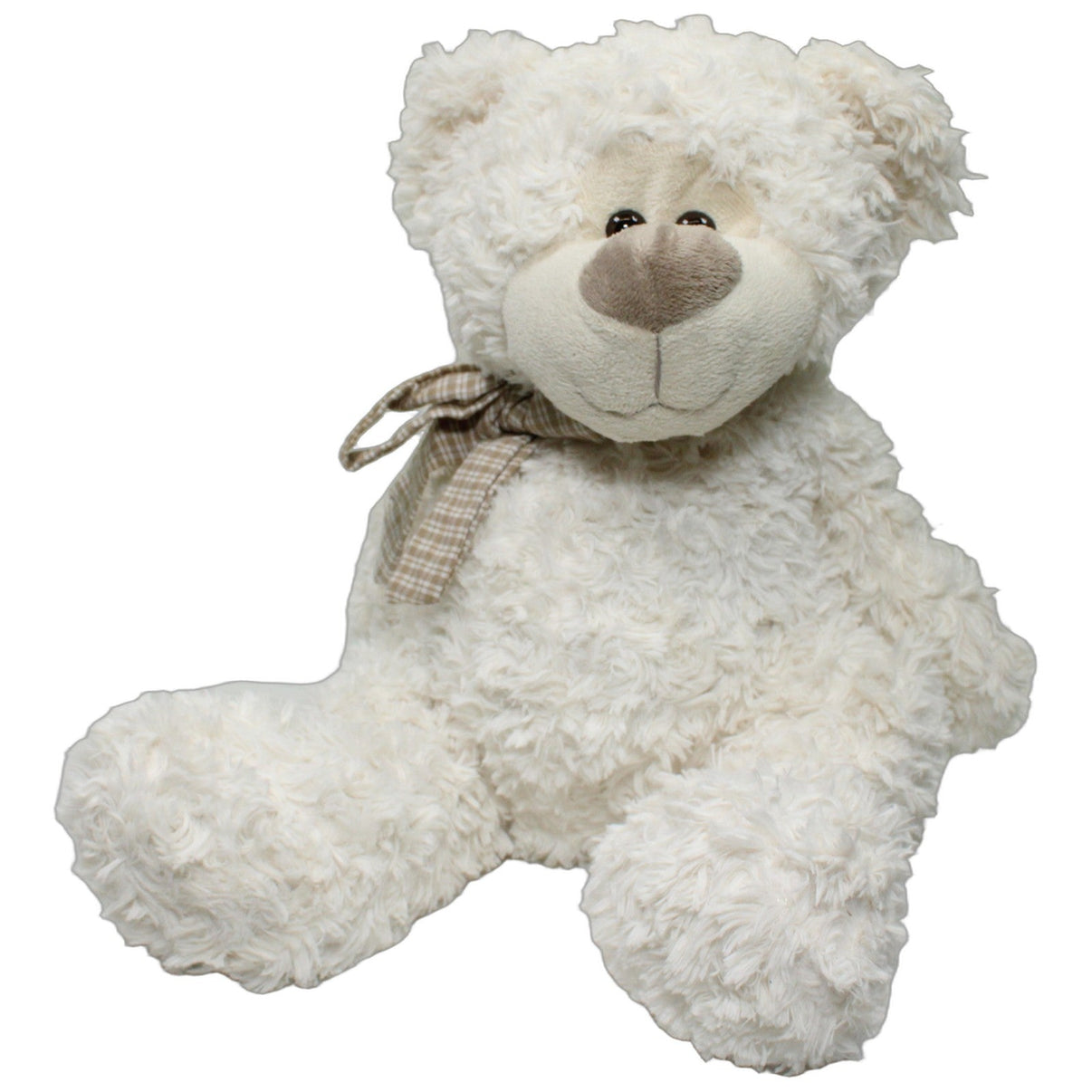 123000025012 Mel-O-Design XL Zotteliger Teddybär mit Schal, weiß Kuscheltier Kumpel Leo 45cm Beige ebay-stofftiere
