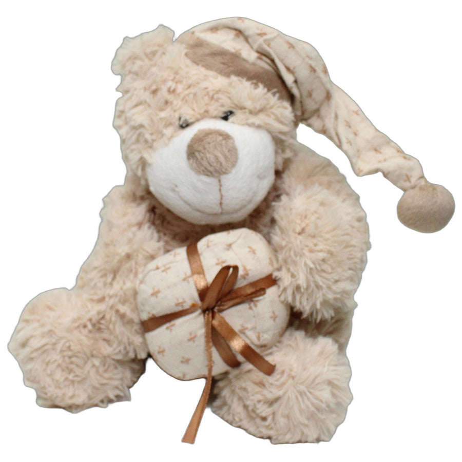 Bär mit Zipfelmütze & Geschenk, sitzend