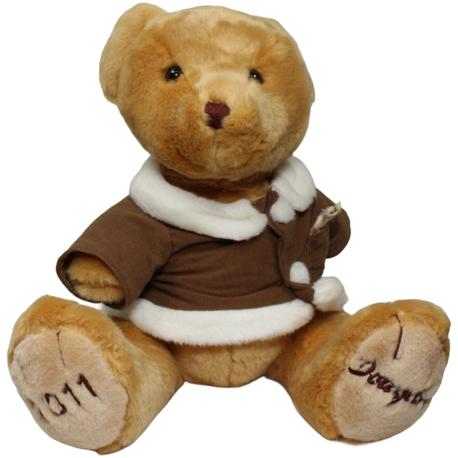 Teddy mit Jacke "Douglas 2011", sitzend