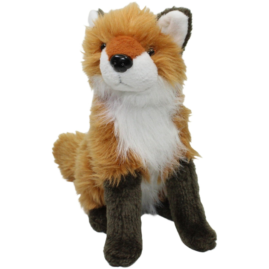 Schöner Fuchs mit weißem Bauch, sitzend