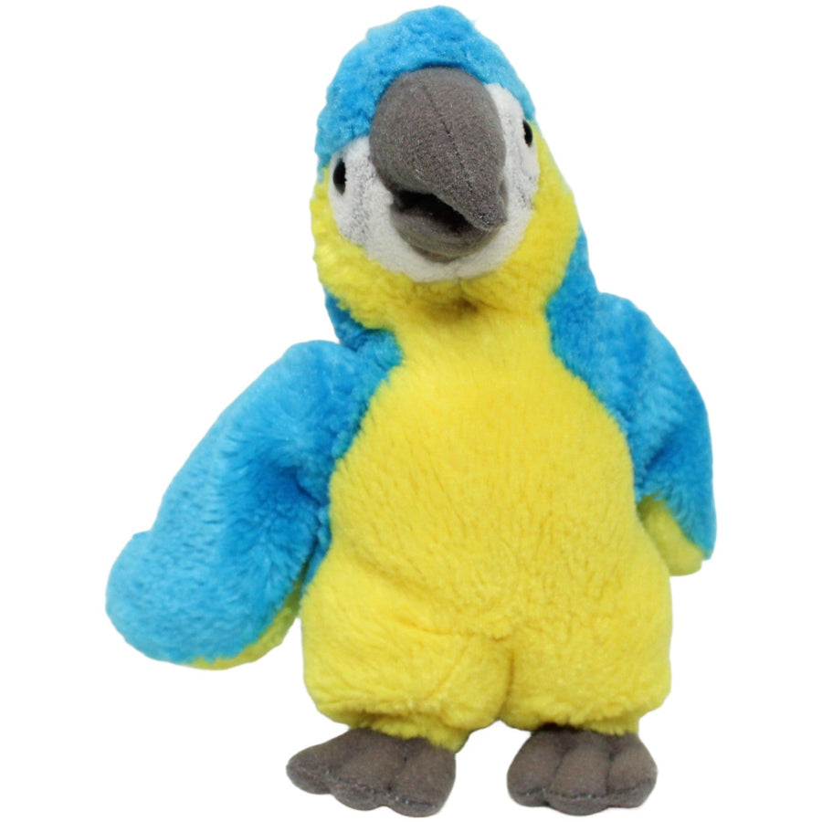 Blau-gelber Papagei, stehend