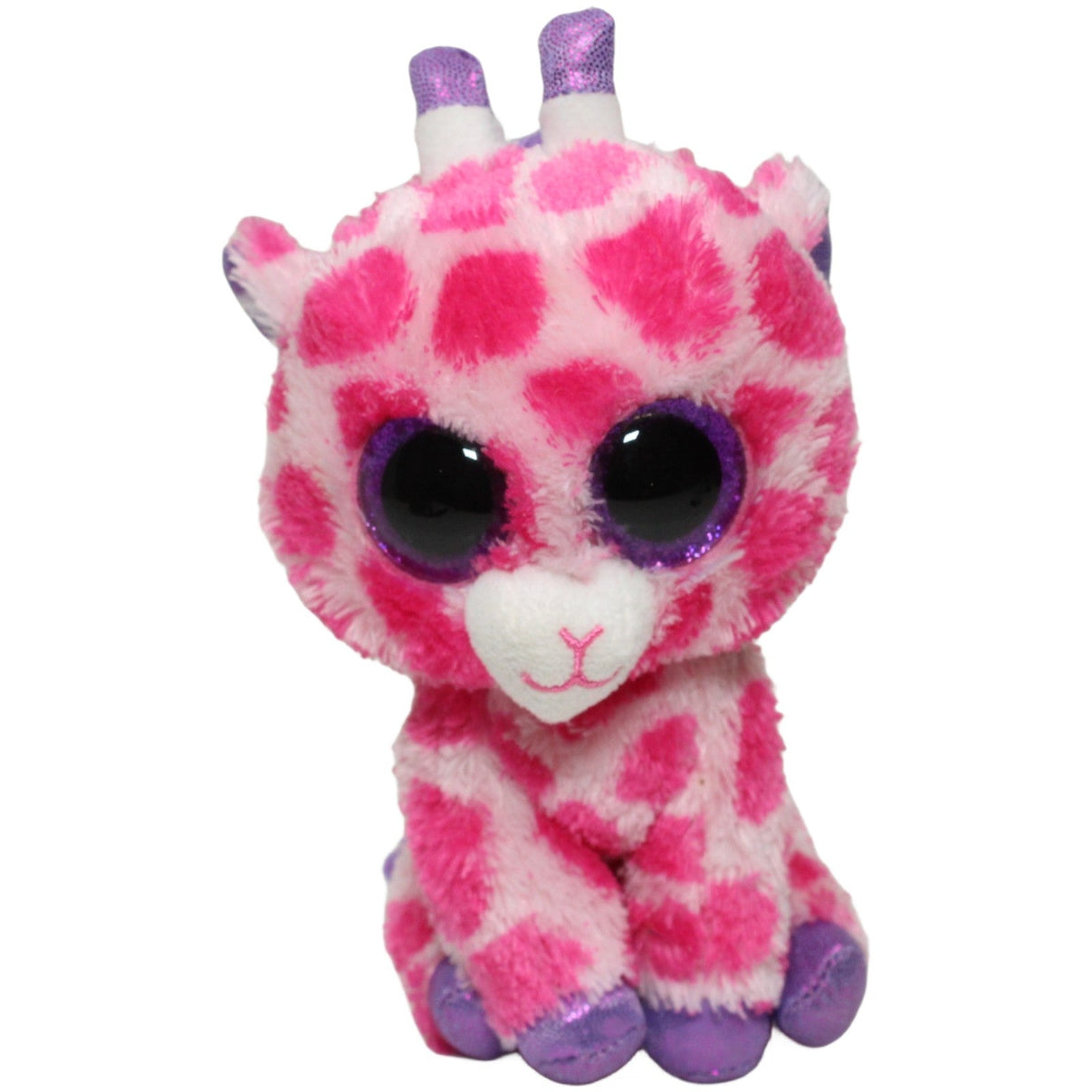 123000025133 TY Rosa Giraffe mit pinken Punkten, klein Kuscheltier Kumpel Leo 15cm 2014 ebay-stofftiere