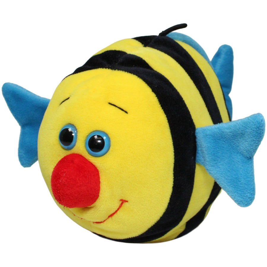 Gestreifter Fisch mit roter Nase, gelb-schwarz