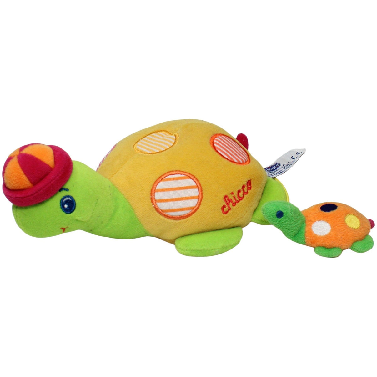 123000025159 Chicco Soft & Sprint, Schildkröte mit Baby Activity-Kuscheltier Kumpel Leo 20cm 9cm Activity-Kuscheltier