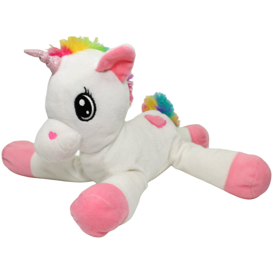 Weißes Einhorn mit Regenbogenmähne