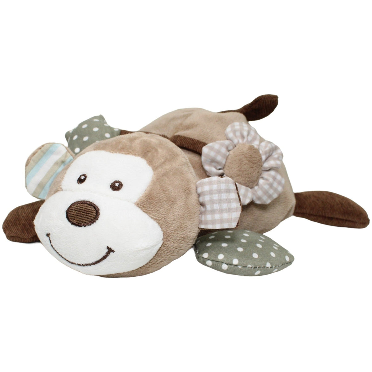 123000025188 Besttoy Liegender Affe mit Rassel Kuscheltier Kumpel Leo 28cm Affe Beige