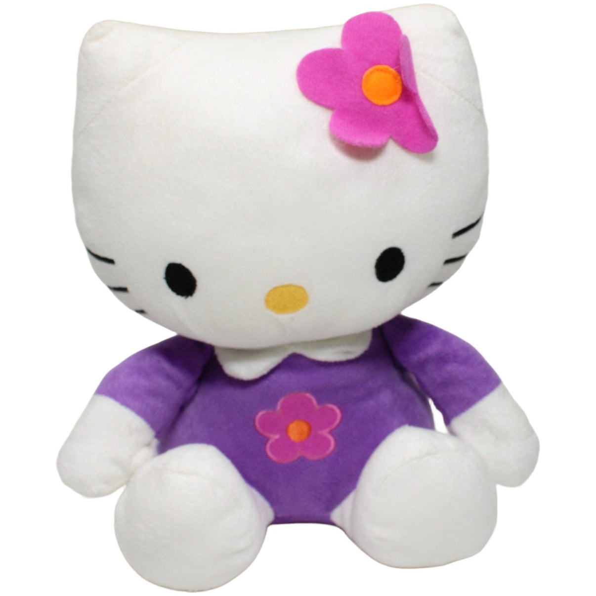 123000025189 Sega Amusements Europe Hello Kitty mit Blumenoberteil, sitzend Kuscheltier Kumpel Leo 2011 25cm Charakter