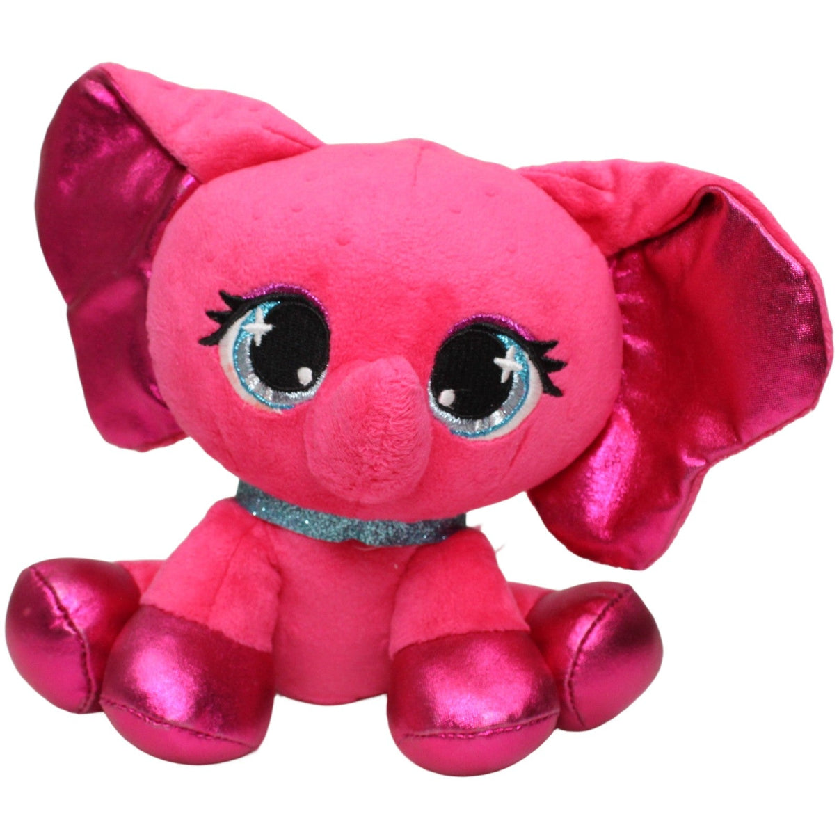 123000025197 GUND Pinker Elefant mit Glitzerband, sitzend Kuscheltier Kumpel Leo 15cm ebay-stofftiere Elefant