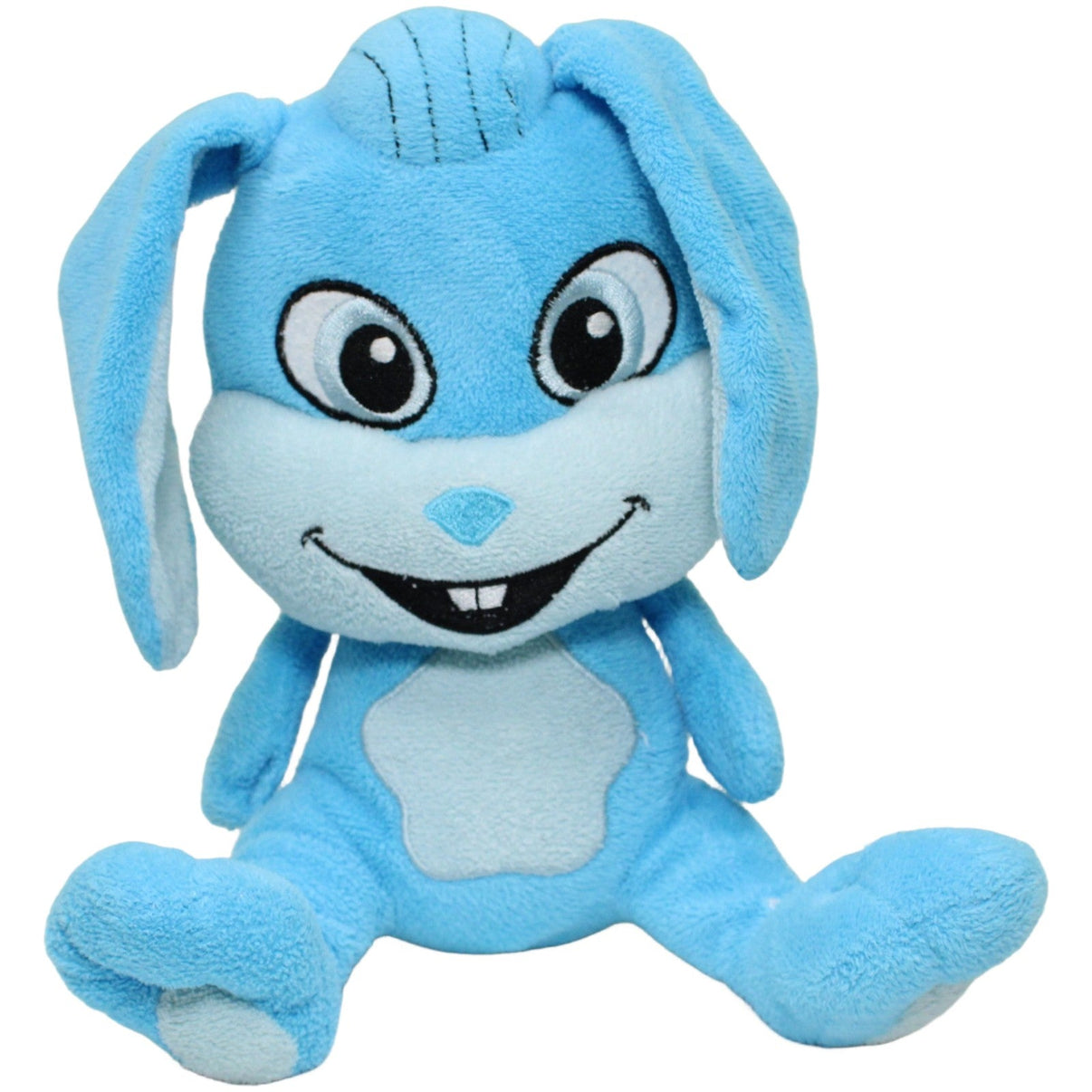 123000025204 Merkur Blauer Hase mit Schlappohren, sitzend Kuscheltier Kumpel Leo 25cm Blau ebay-stofftiere