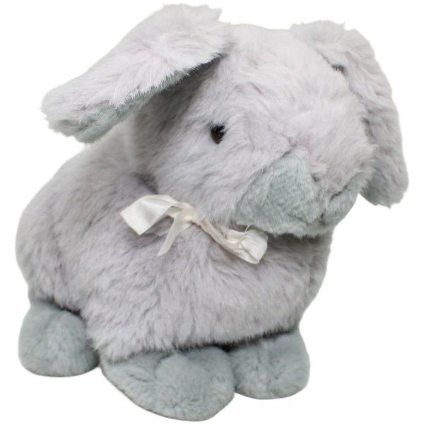 Grauer Hase mit Schleife, sitzend