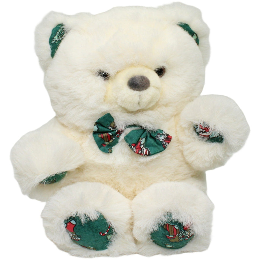 Weißer Teddy mit weihnachtlichem Muster