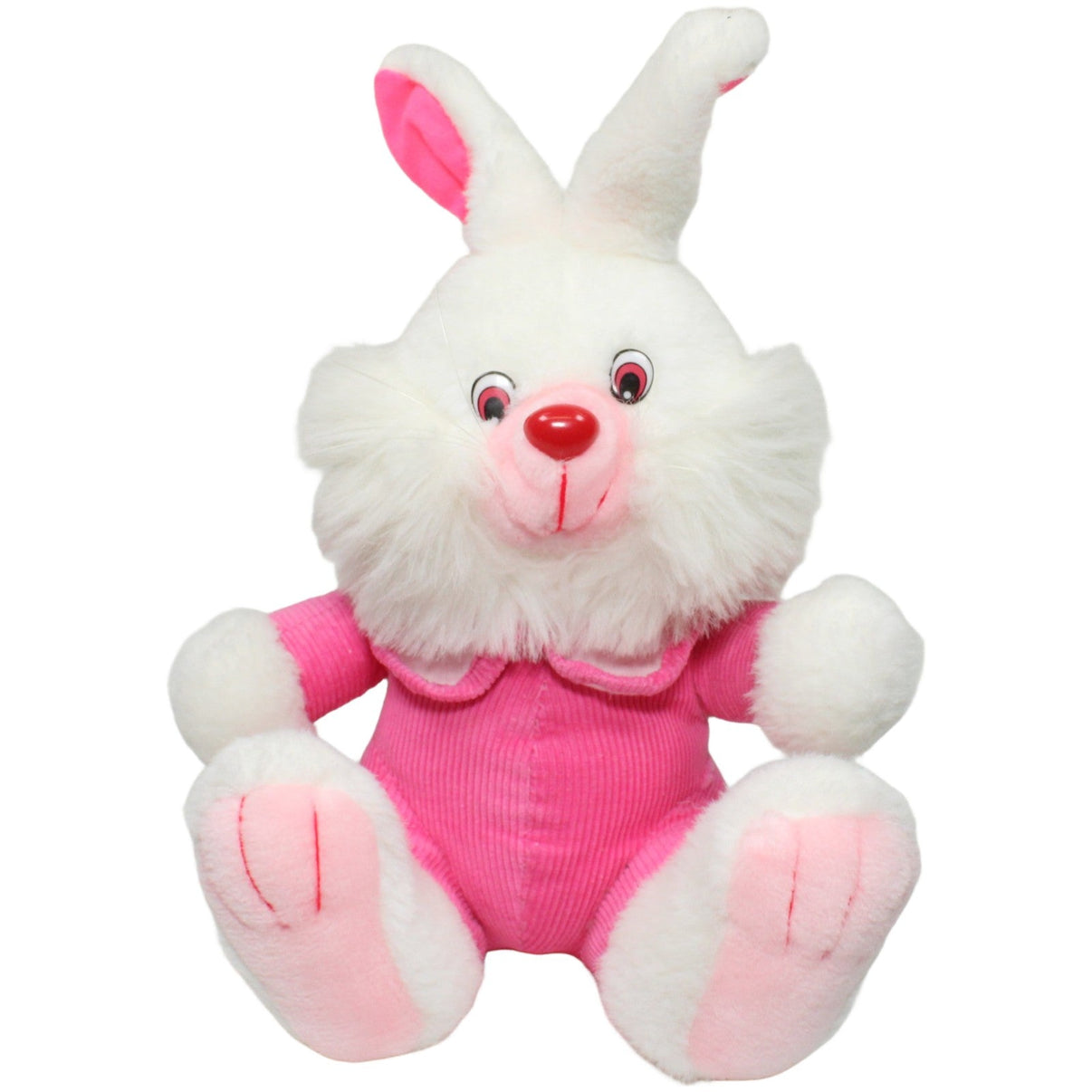 123000025238 Kathreiner Aktiengesellschaft Weißer Hase mit pinkem Outfit, sitzend Kuscheltier Kumpel Leo 25cm ebay-stofftiere Gebraucht